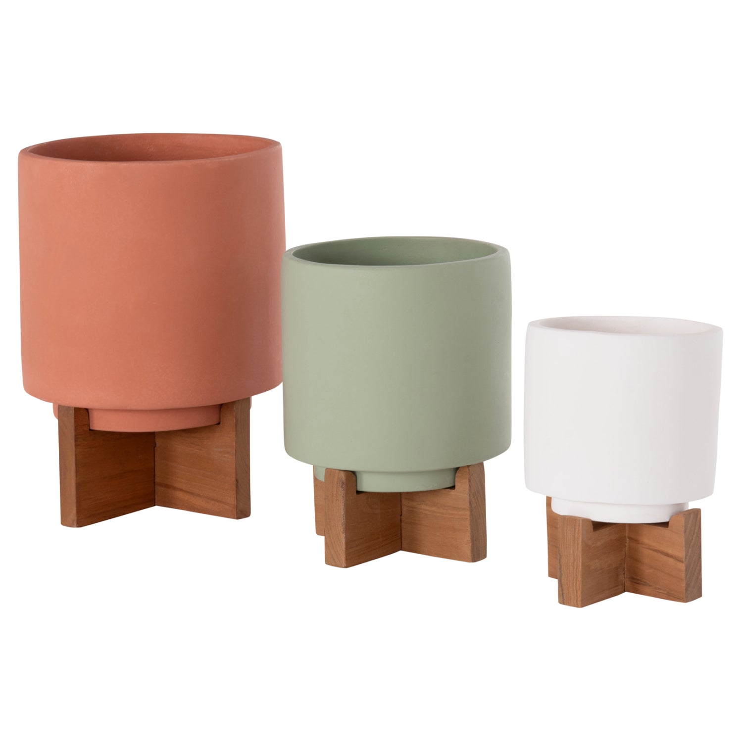 ΣΕΤ 3 ΓΛΑΣΤΡΕΣ ΜΕ TEAK ΒΑΣΕΙΣ TANTI HM4685 FIBER CEMENT ΣΕ 3 ΧΡΩΜΑΤΑ - Pakobazaar