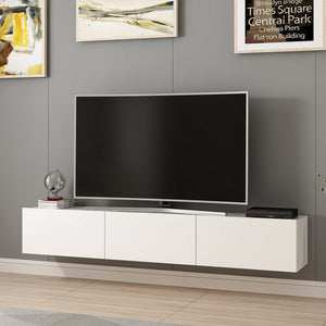Σύνθεση Τηλεόρασης Taygetos Λευκό 180x32x30 εκ. Μελαμίνης