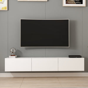 Σύνθεση Τηλεόρασης Taygetos Λευκό 180x32x30 εκ. Μελαμίνης