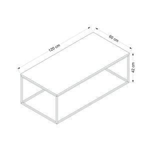 Τραπεζάκι Σαλονιού Limenaria Καρυδί 120x60x42 εκ. Μελαμίνης