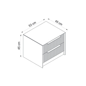Κομοδίνο Ithaki Ανθρακί 45x45x53 εκ. Μελαμίνης