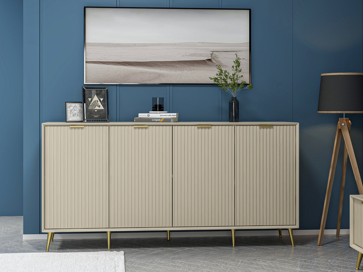 Κονσόλα Aoos Αμμόλιθος 180x45x90 εκ. Μελαμίνης