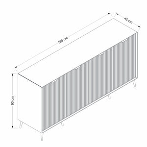 Κονσόλα Aoos Αμμόλιθος 180x45x90 εκ. Μελαμίνης