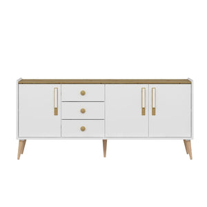 Κονσόλα Zola Με Ράφια Λευκό 180x45x80 εκ. Μελαμίνης