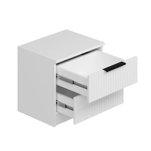 Κομοδίνο Ithaki Λευκό 50x40x47 εκ. Μελαμίνης Κωδ. Plus 7910