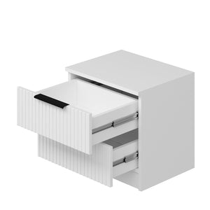 Κομοδίνο Ithaki Λευκό 50x40x47 εκ. Μελαμίνης Κωδ. Plus 7910