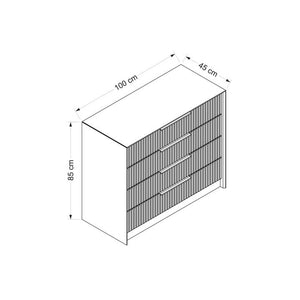 Συρταριέρα Ithaki Με Ράφια Πέτρα 100x45x85 εκ. Μελαμίνης