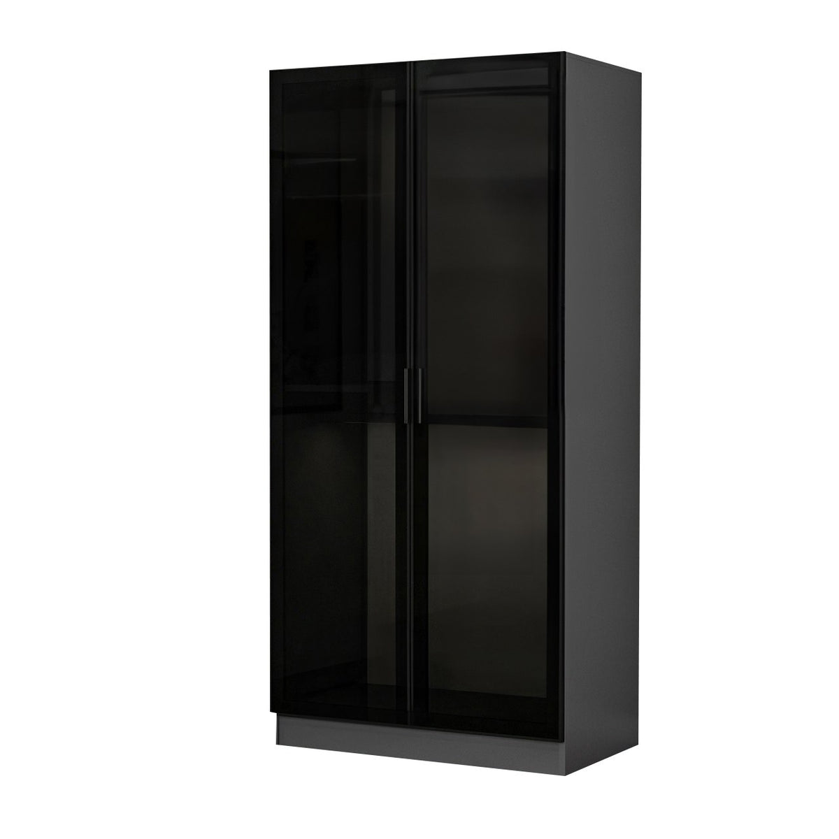 Ντουλάπα Ithaki Μαύρο - Ανθρακί 90x52x210 εκ. Μελαμίνης