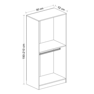 Ντουλάπα Ithaki Δρυς 90x52x210 εκ. Μελαμίνης