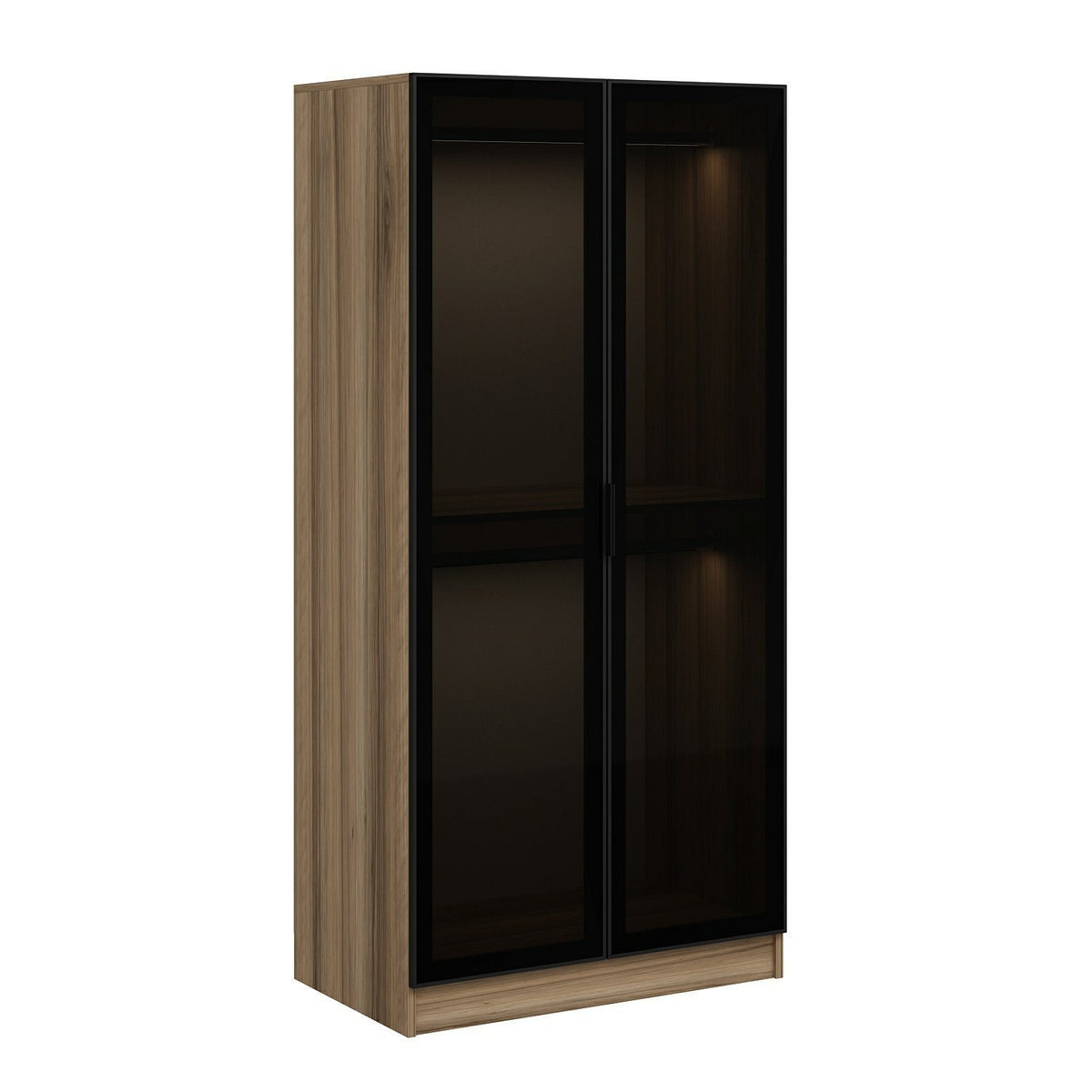 Ντουλάπα Ithaki Δρυς Golden - Σκούρο Γκρι 90x52x210 εκ. Μελαμίνης