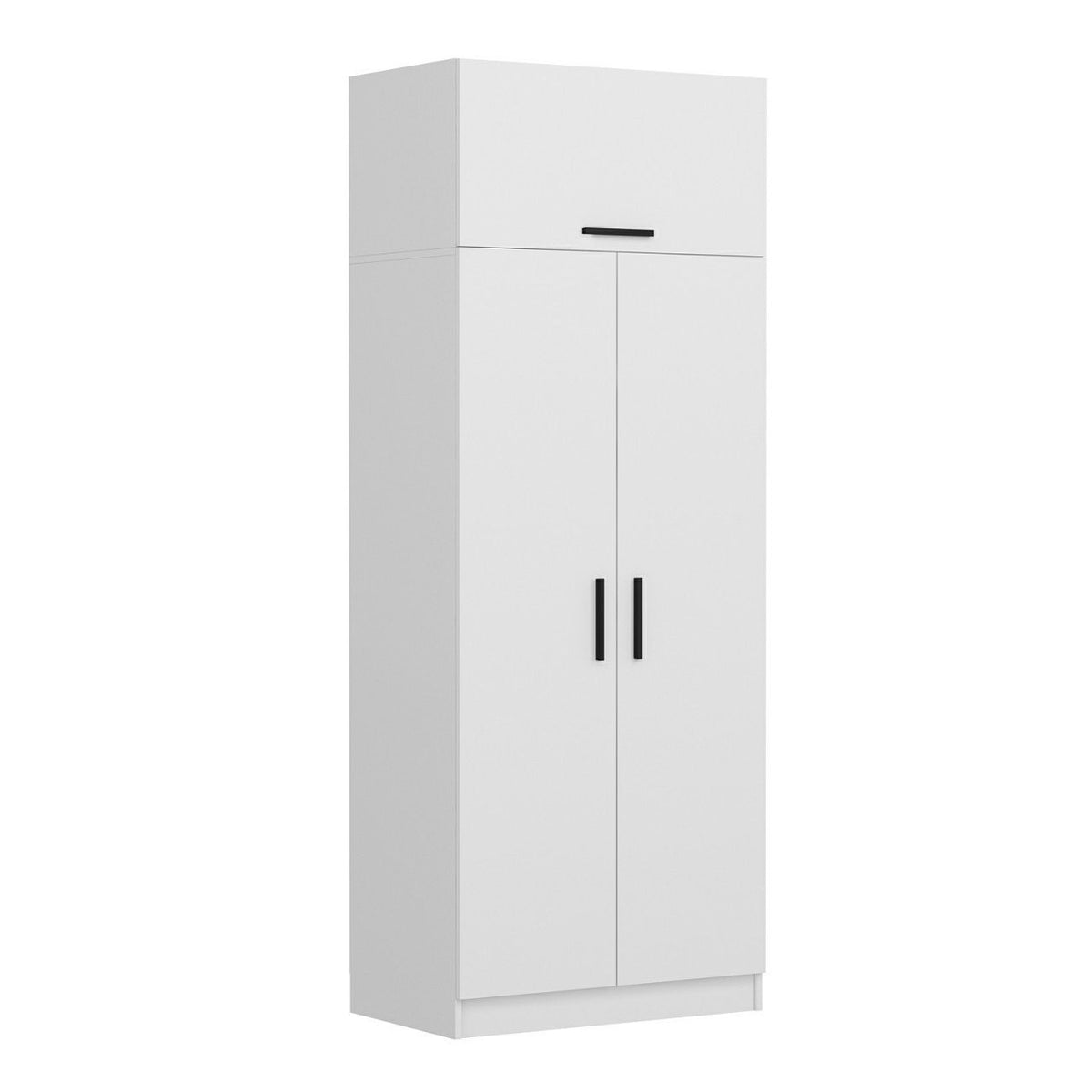 Ντουλάπα Ithaki Λευκό 90x52x235 εκ. Μελαμίνης Κωδ. 2219 - Pakobazaar