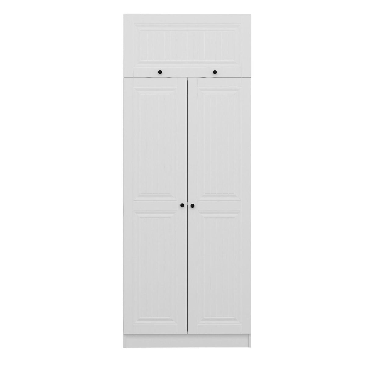 Ντουλάπα Ithaki Λευκό 90x52x255 εκ. Μελαμίνης - Pakobazaar