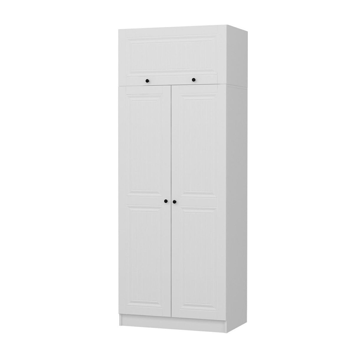 Ντουλάπα Ithaki Λευκό 90x52x255 εκ. Μελαμίνης - Pakobazaar