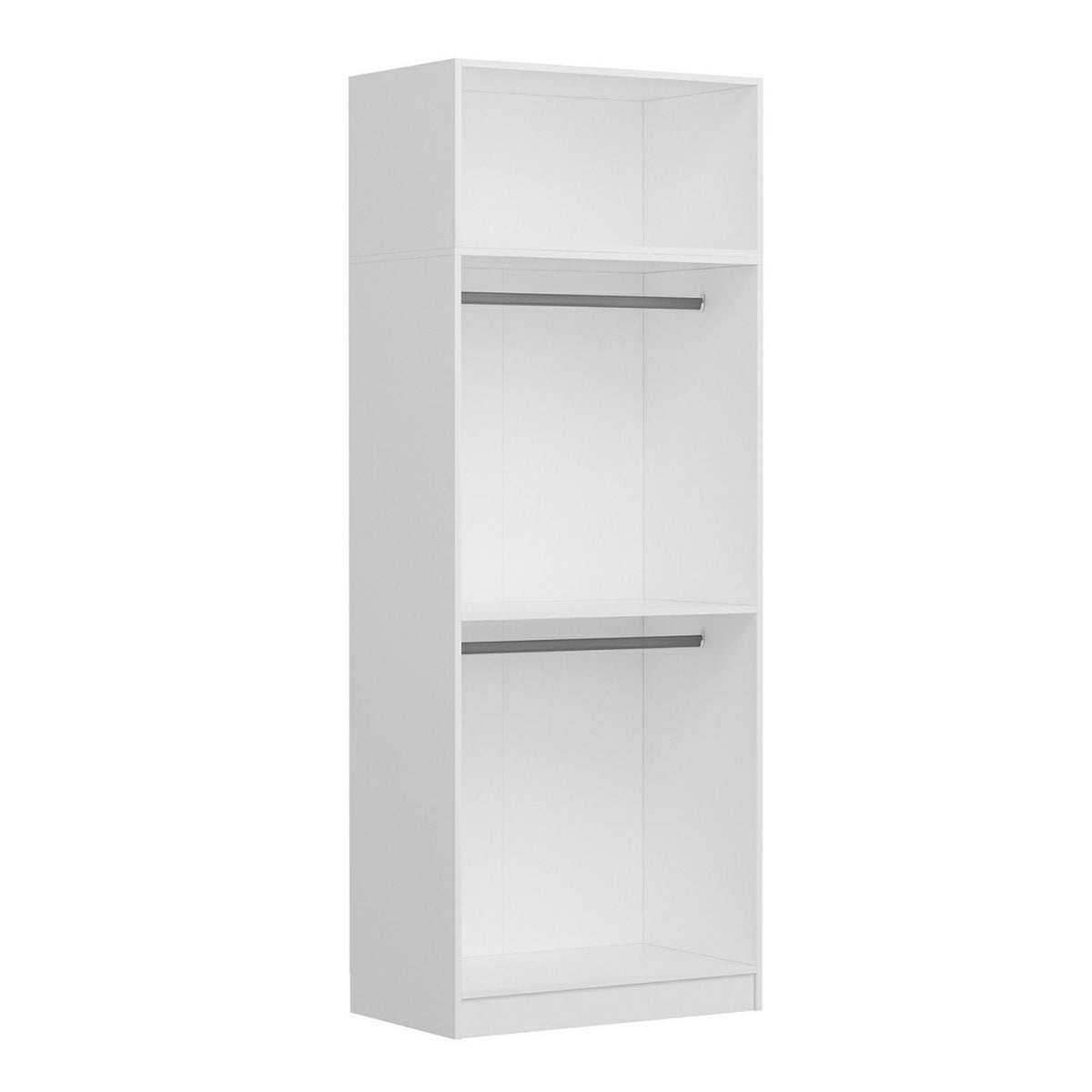 Ντουλάπα Ithaki Λευκό 90x52x255 εκ. Μελαμίνης - Pakobazaar