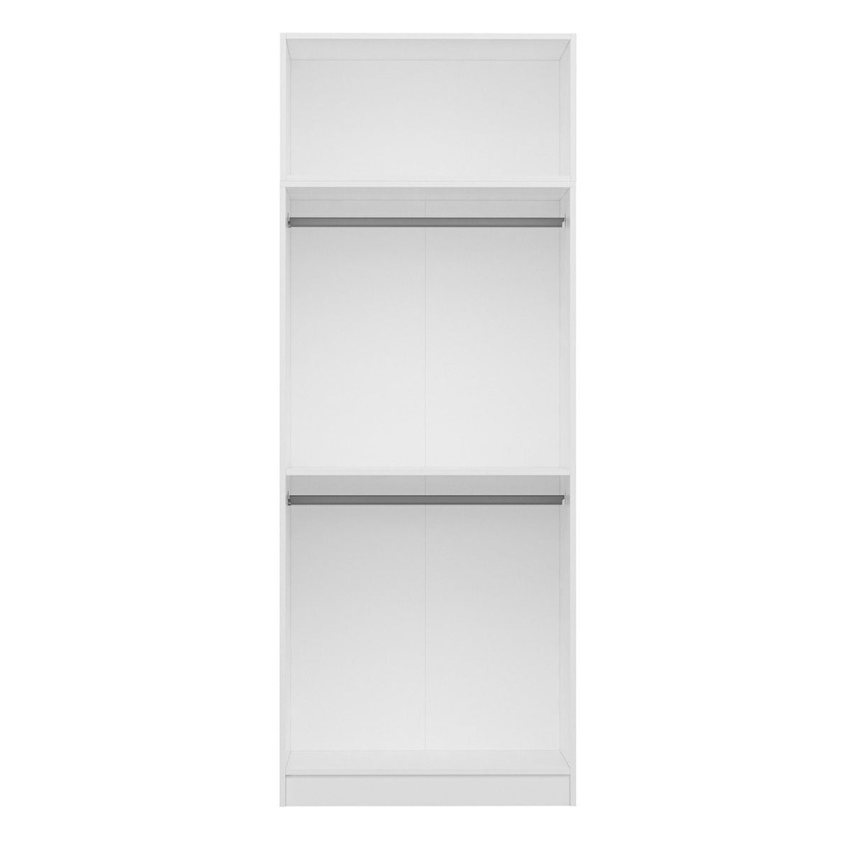 Ντουλάπα Ithaki Λευκό 90x52x255 εκ. Μελαμίνης - Pakobazaar