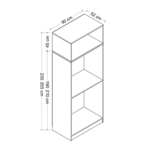 Ντουλάπα Ithaki Λευκό 90x52x255 εκ. Μελαμίνης - Pakobazaar
