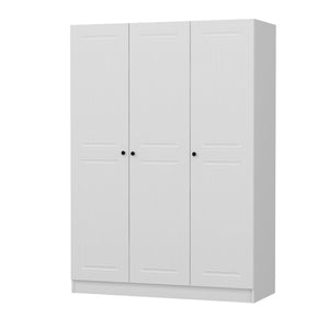 Ντουλάπα Ithaki Λευκό 135x52x210 εκ. Μελαμίνης Κωδ. 2258 - Pakobazaar