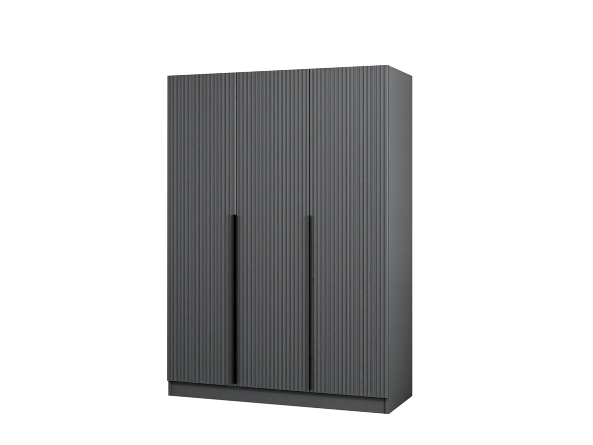 Ντουλάπα Ithaki Ανθρακί 135x52x210 εκ. Μελαμίνης Κωδ. 2287 - Pakobazaar
