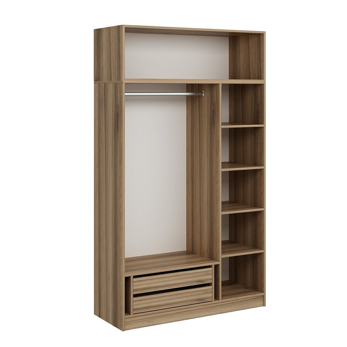 Ντουλάπα Nisou Χρυσό 135x52x255 εκ. Μελαμίνης - Pakobazaar