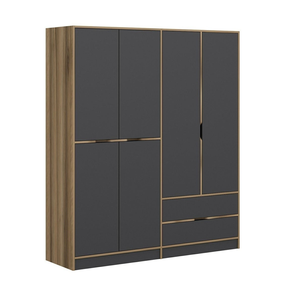 Ντουλάπα Mathraki Χρυσό 185x52x208 εκ. Μελαμίνης Κωδ. 2482