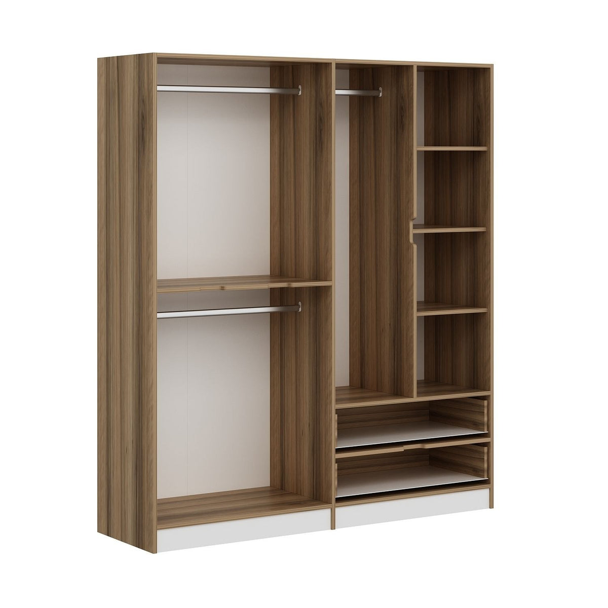 Ντουλάπα Mathraki Χρυσό 185x52x208 εκ. Μελαμίνης