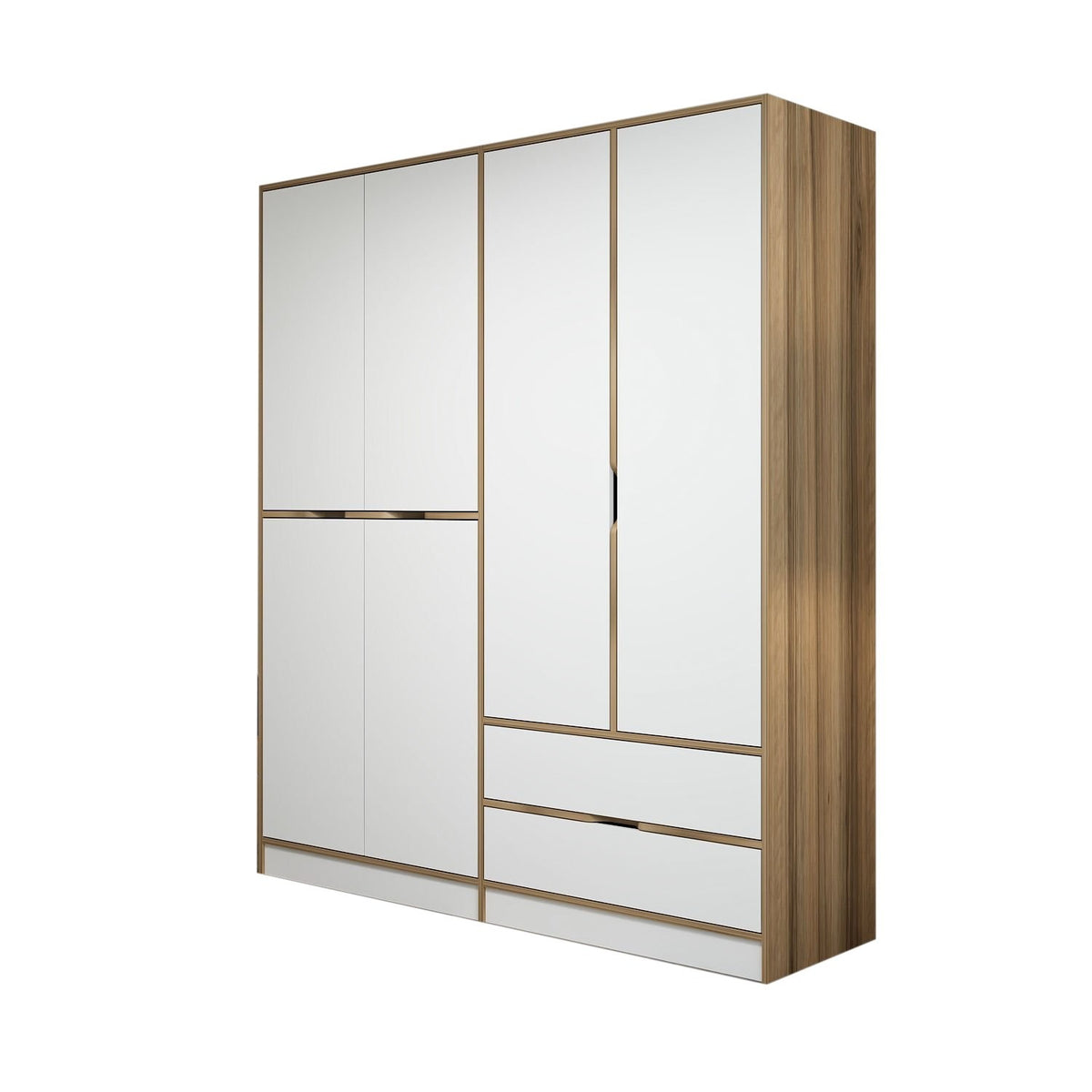 Ντουλάπα Mathraki Χρυσό 185x52x208 εκ. Μελαμίνης