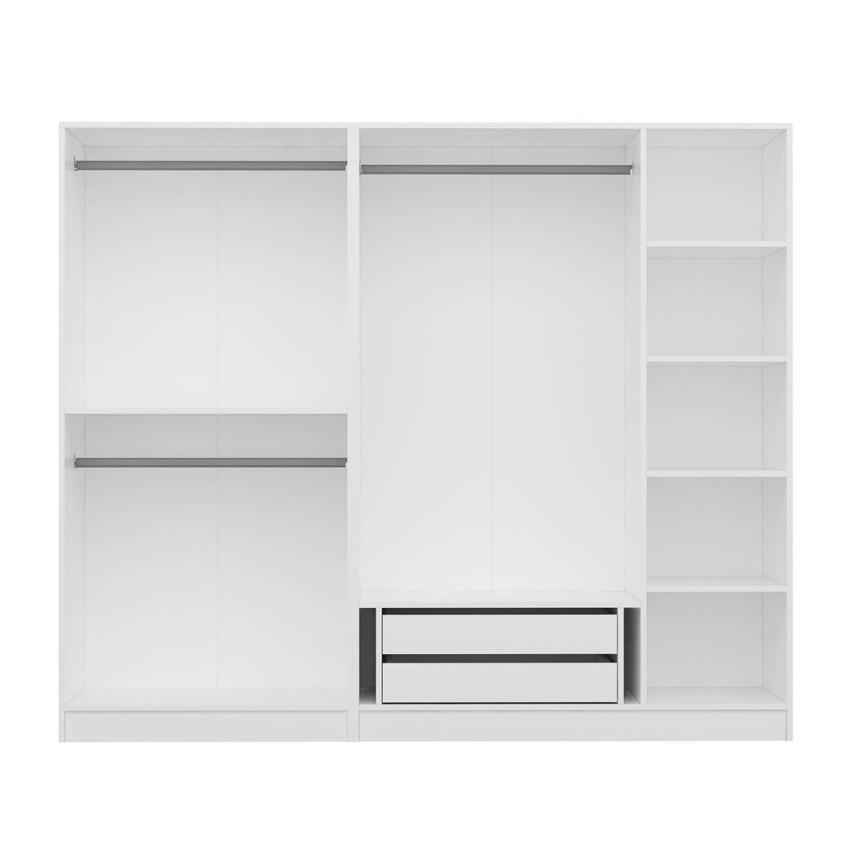 Ντουλάπα Ithaki Λευκό 225x52x190 εκ. Μελαμίνης Κωδ. 2216
