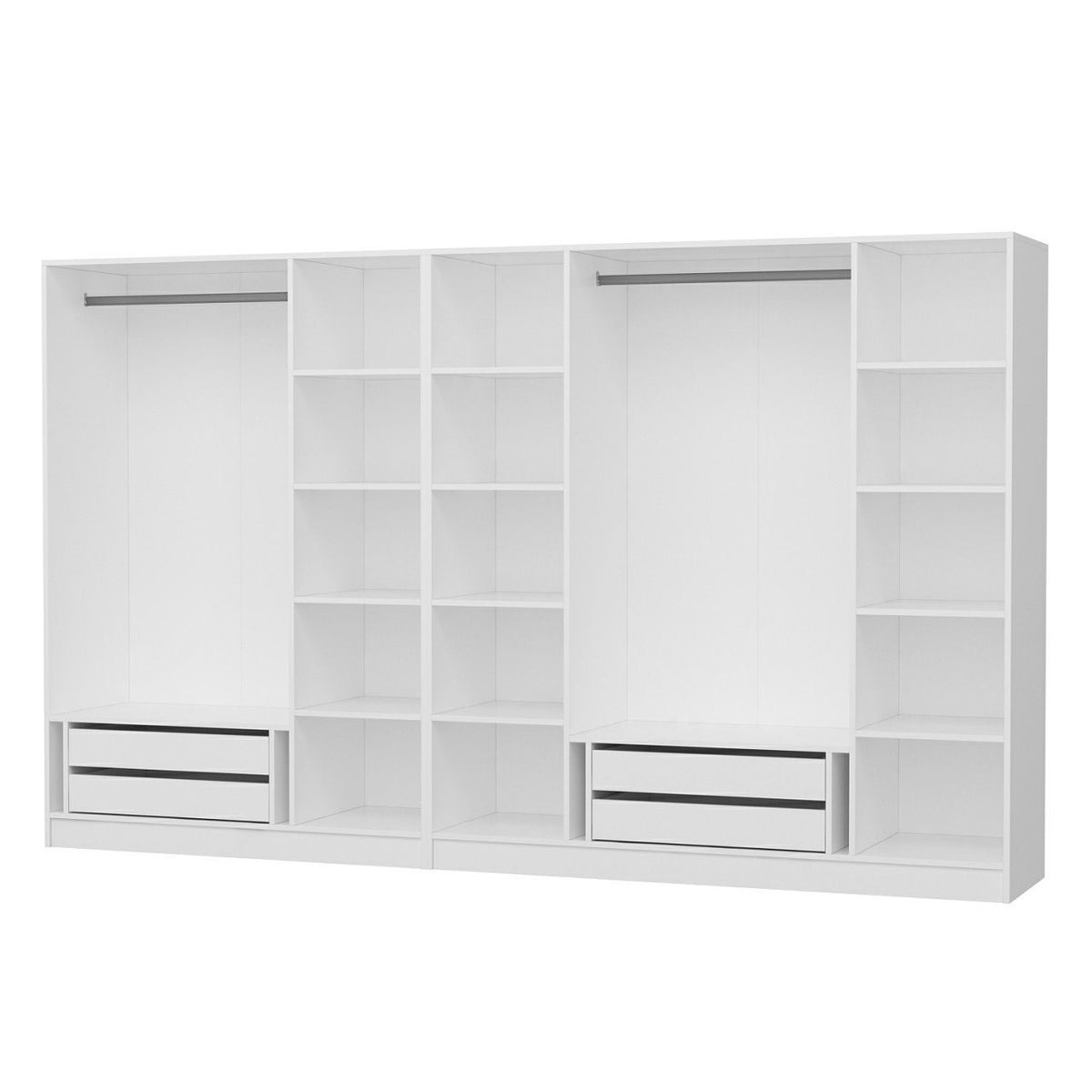 Ντουλάπα Ithaki Λευκό 315x52x210 εκ. Μελαμίνης Κωδ. 5036