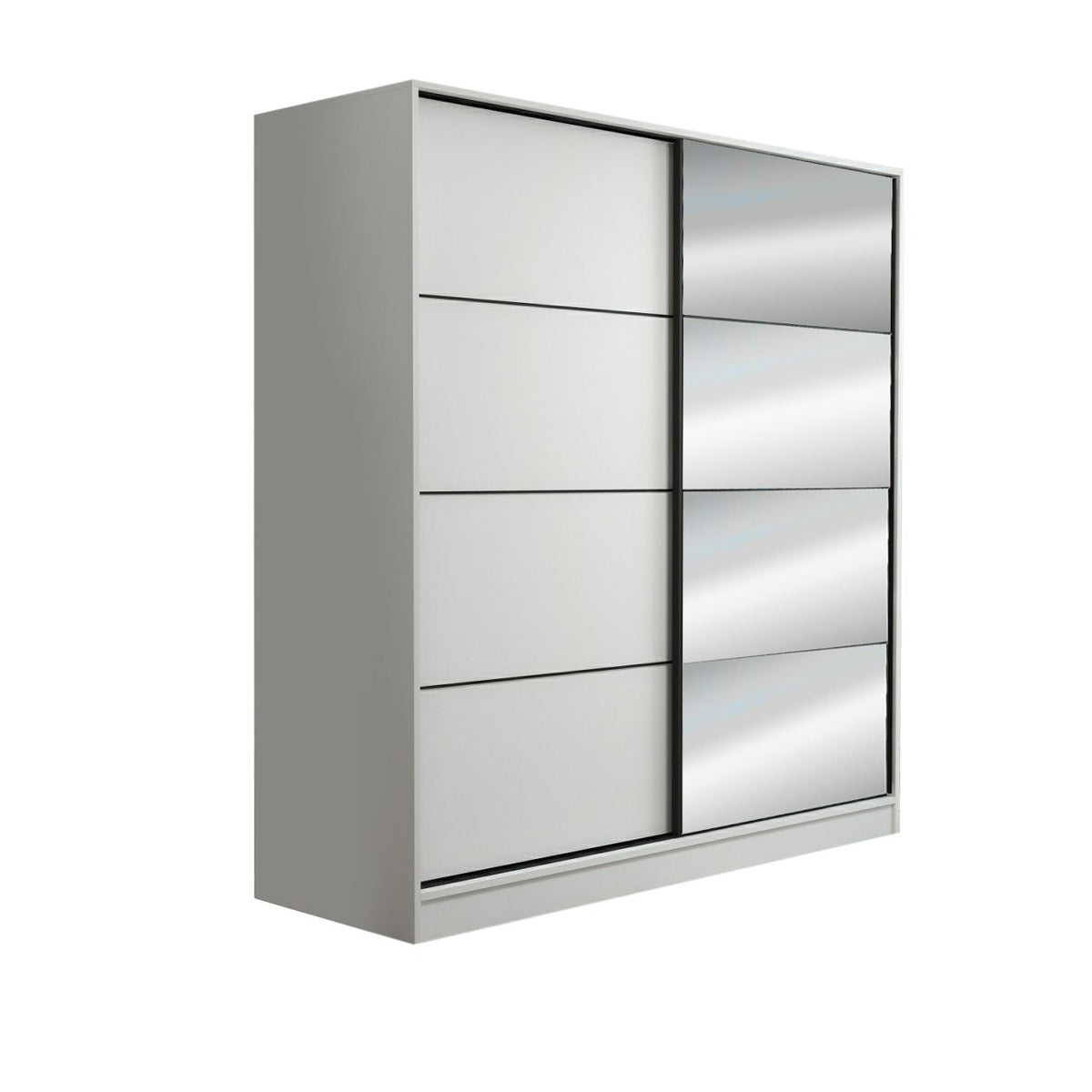 Ντουλάπα Ithaki Λευκό 180x52x210 εκ. Μελαμίνης