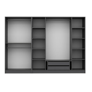 Ντουλάπα Ithaki Ανθρακί 270x52x210 εκ. Μελαμίνης Κωδ. 2758 - Pakobazaar