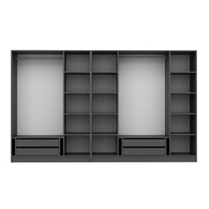 Ντουλάπα Ithaki Ανθρακί 315x52x210 εκ. Μελαμίνης Κωδ. 3117