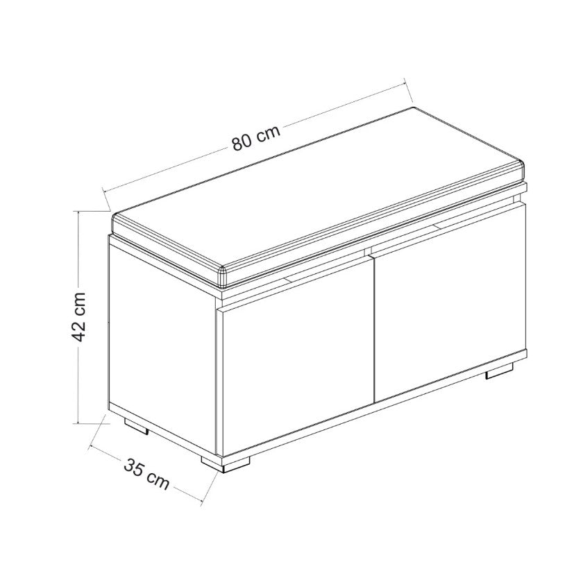 Παπουτσοθήκη Prespes Λευκό 80x35x42 εκ. Μελαμίνης - Pakobazaar