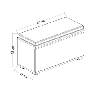 Παπουτσοθήκη Prespes Λευκό 80x35x42 εκ. Μελαμίνης - Pakobazaar