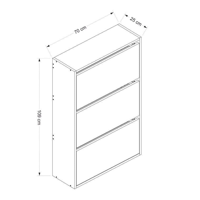 Παπουτσοθήκη Chavriata Λευκό 70x25x109 εκ. Μελαμίνης