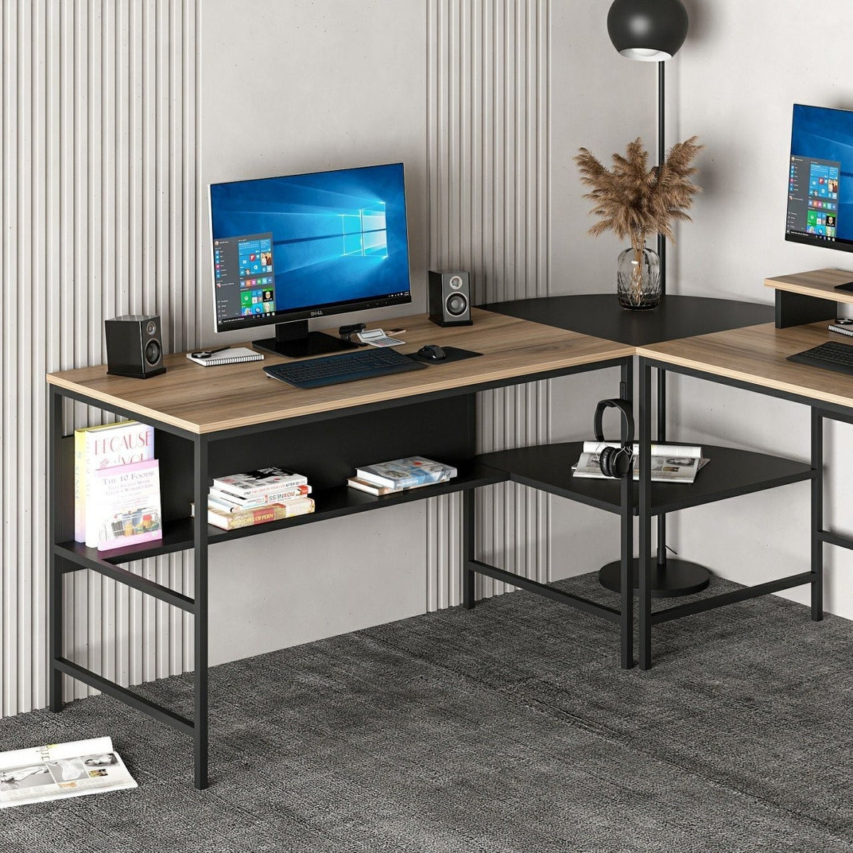 Γραφείο Geri Μαύρο 180x60x74 εκ. Μελαμίνης Κωδ. 3344 - Pakobazaar