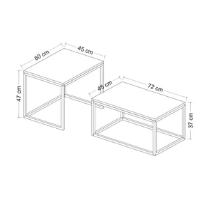 Τραπεζάκι Σαλονιού Farsala Μαύρο 72x45x47 εκ. Μελαμίνης