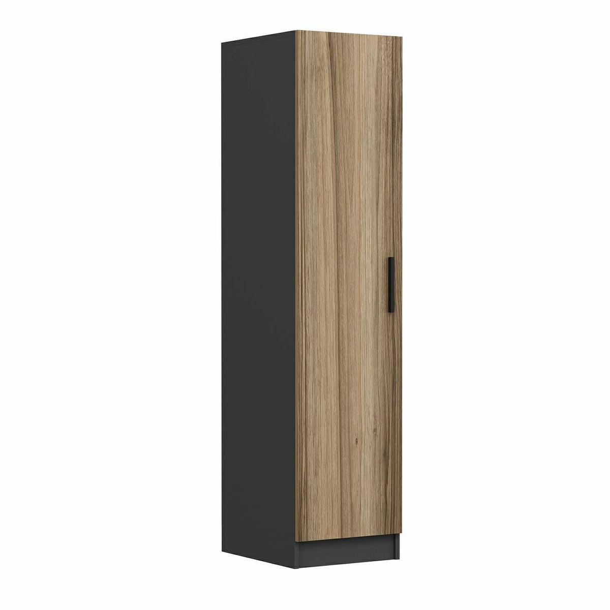 Ντουλάπα Deryneia Καρυδί - Ανθρακί 45x52x190 εκ. Μελαμίνης