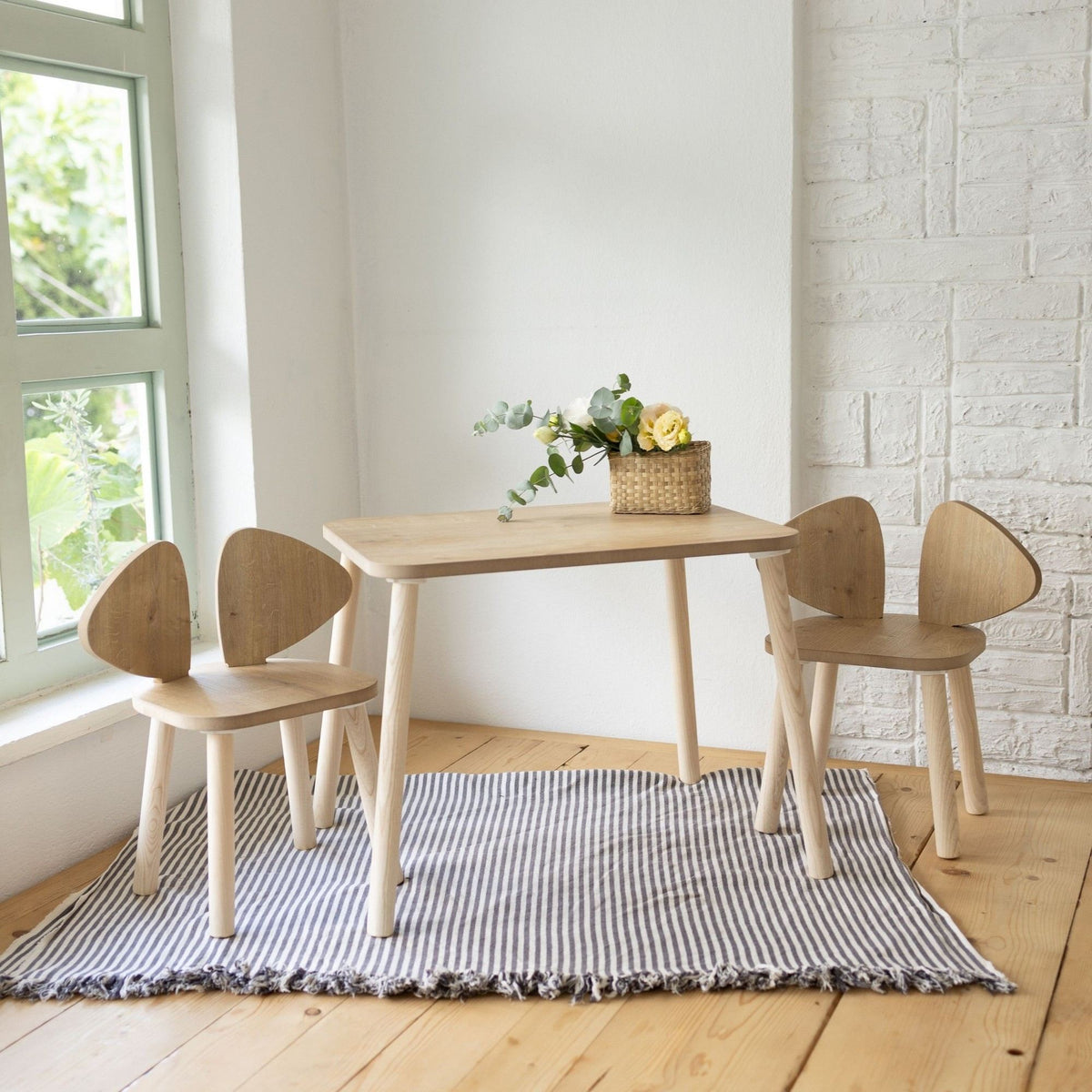 Παιδικό Σετ Τραπεζιού Anafonitria Καφέ 50x45x60 εκ. MDF