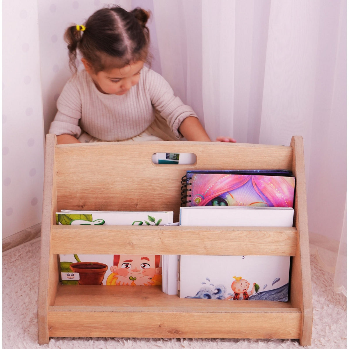 Βιβλιοθήκη Mathiatis Καφέ 50x37x33 εκ. MDF