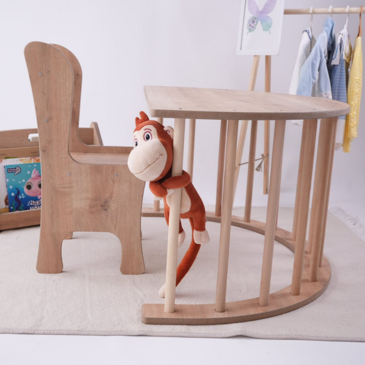 Ξύλινο Αναρριχητικό Pikler Troulloi Καφέ 33x33x33 εκ. MDF - Pakobazaar