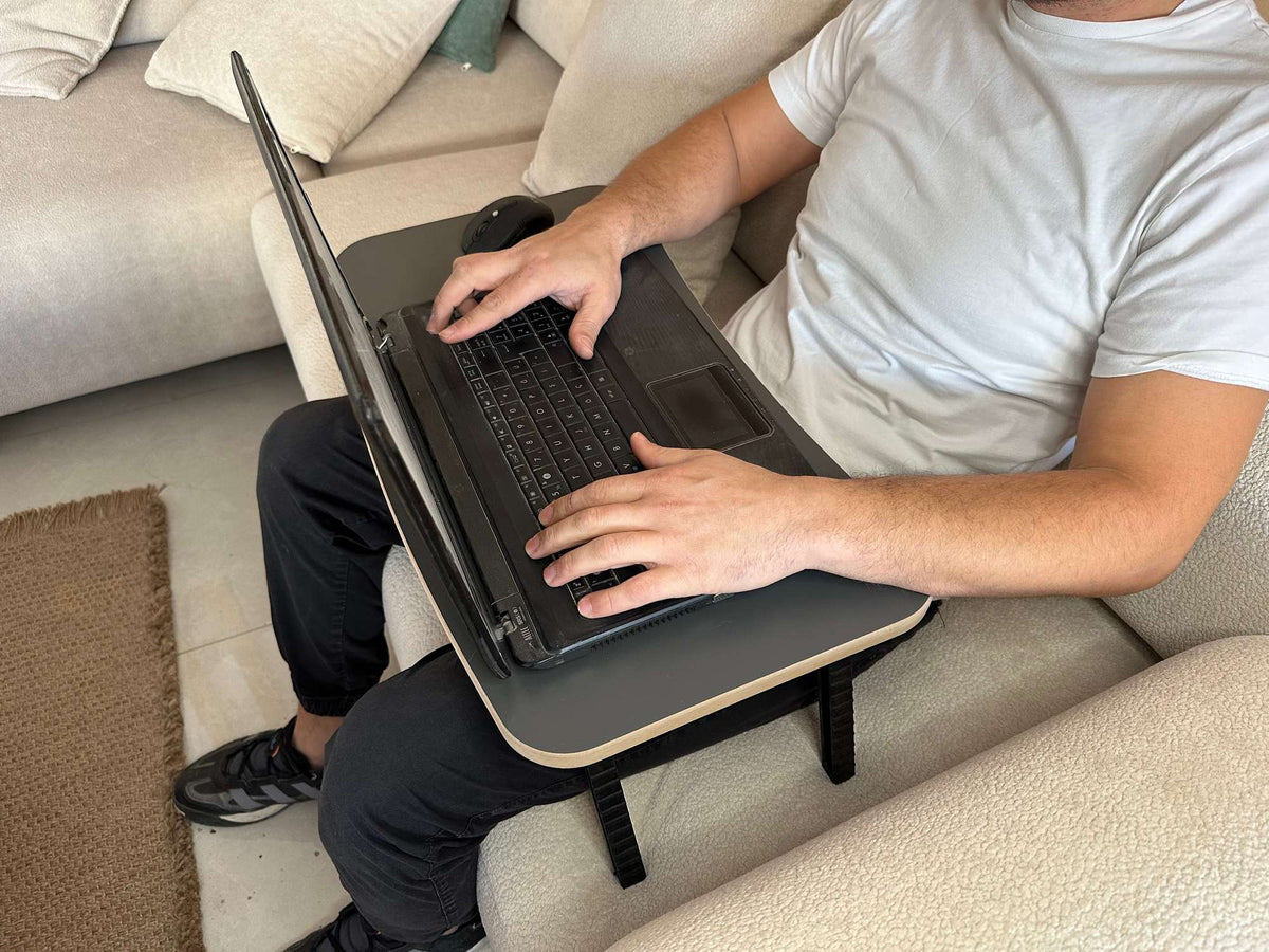Γραφείο Laptop Malia Ανθρακί 60x34x24 εκ. MDF