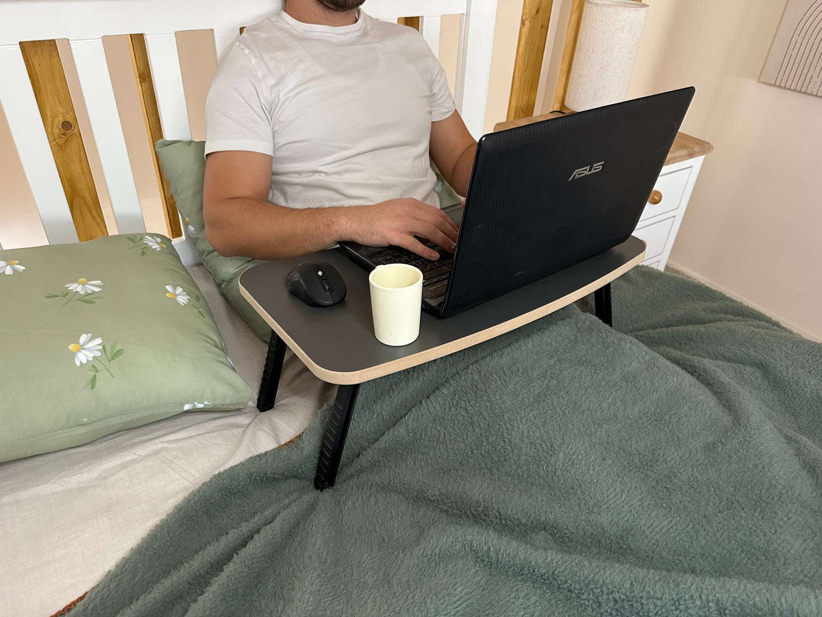 Γραφείο Laptop Malia Ανθρακί 60x34x24 εκ. MDF