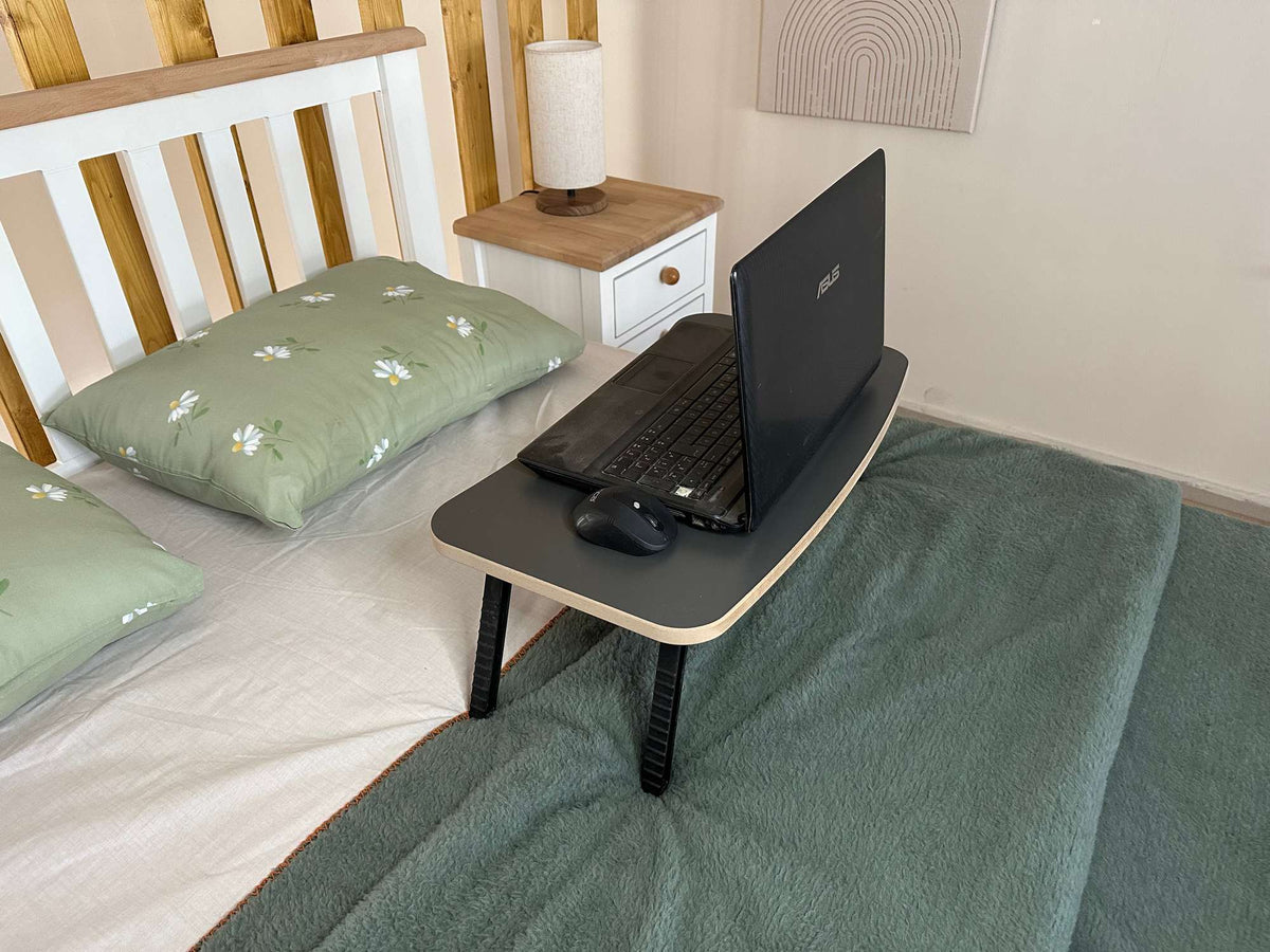 Γραφείο Laptop Malia Ανθρακί 60x34x24 εκ. MDF