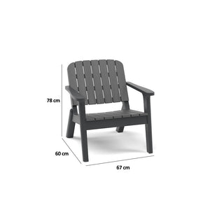 Καρέκλα Xigia Ανθρακί 67x60x78 εκ.