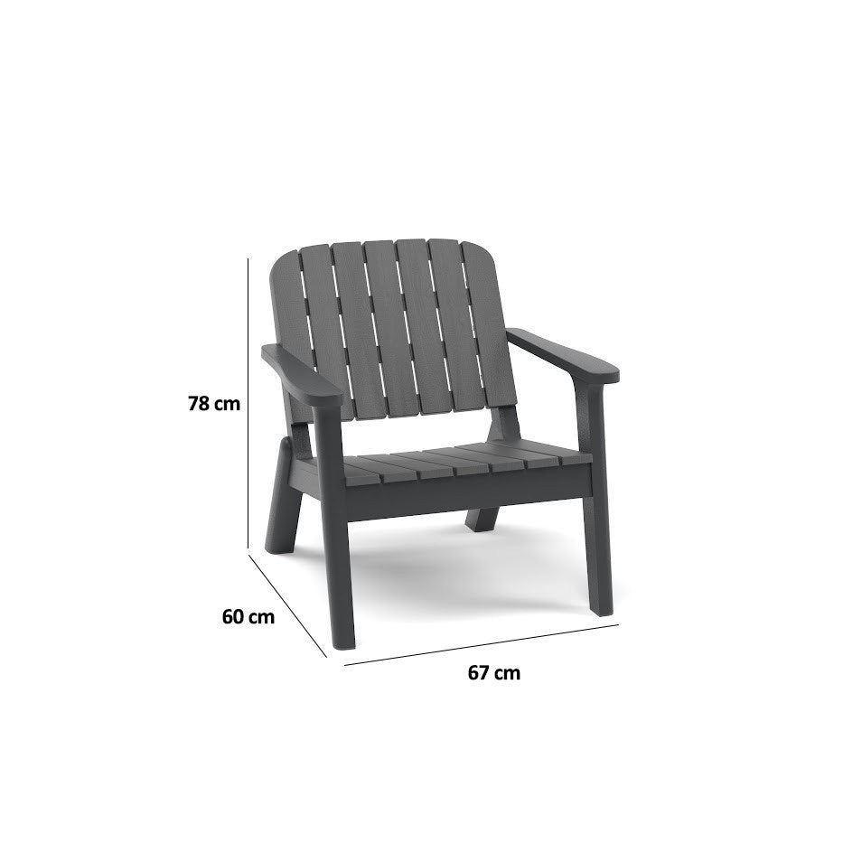 Καρέκλα Xigia Ανθρακί 67x60x78 εκ.