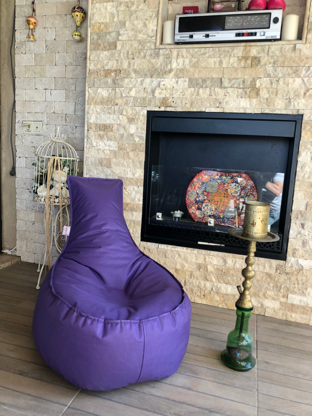Πουφ Πουγκί Vlasti Μωβ 60x30x70 εκ.