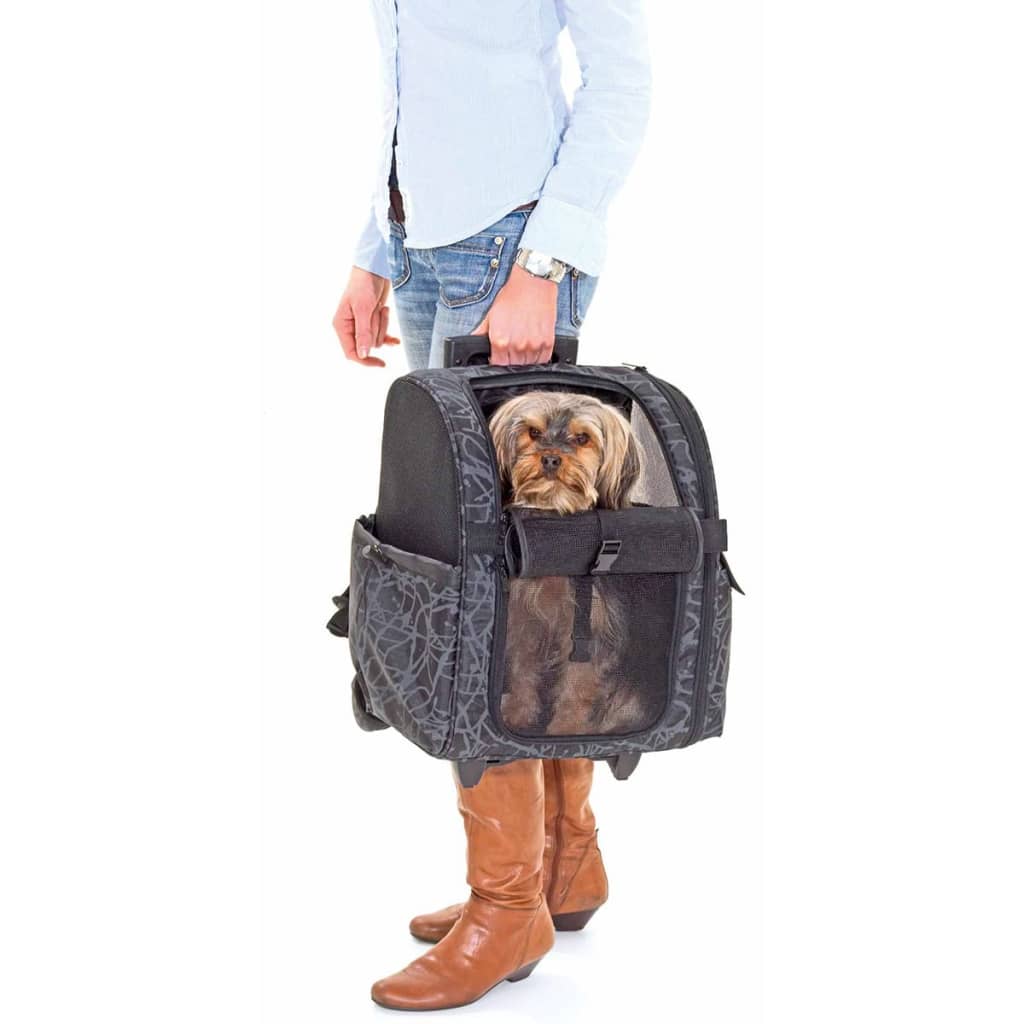 FLAMINGO Τρόλεϊ Μεταφοράς Κατοικίδιου Izzie Μαύρο 32 x 29 x 52 εκ.