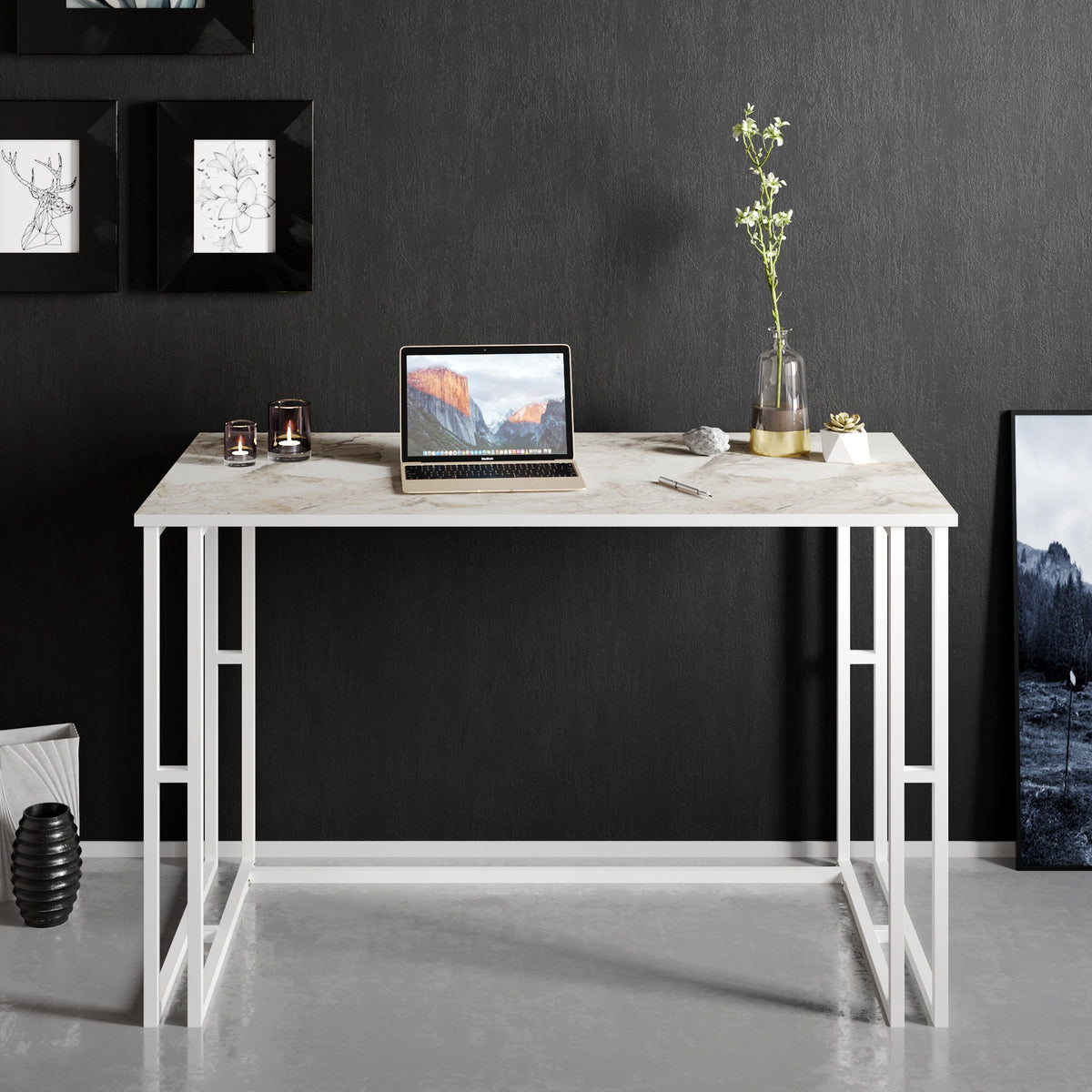 Γραφείο Kamiros Λευκό 120x60x75 εκ. Μελαμίνης