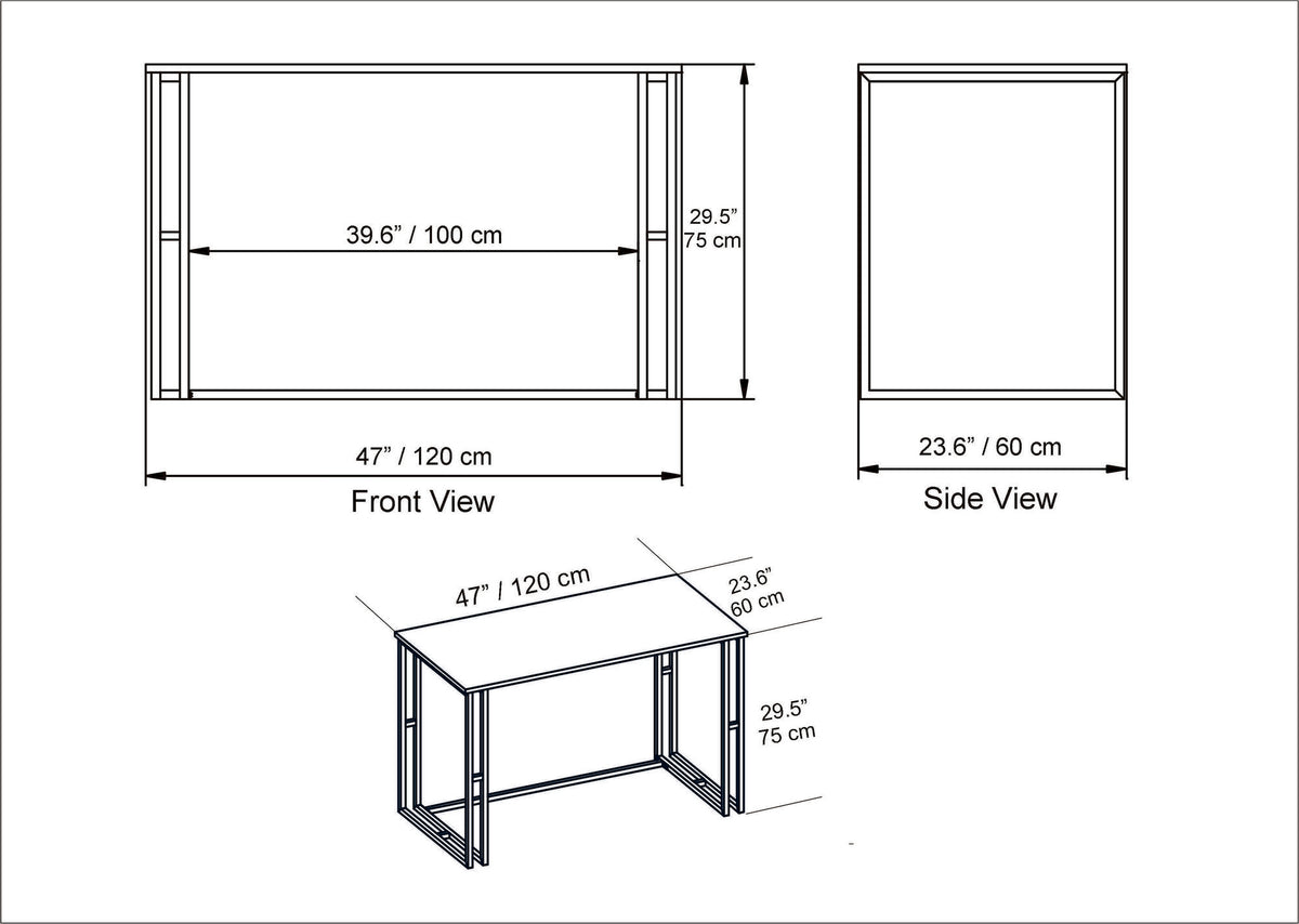 Γραφείο Kamiros Λευκό 120x60x75 εκ. Μελαμίνης