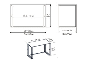 Γραφείο Kamiros Λευκό 120x60x75 εκ. Μελαμίνης